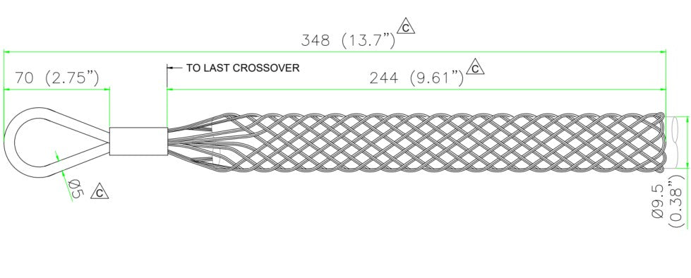 SE TYPE - SINGLE EYE CABLE GRIPS - 6-13mm - Galvanised