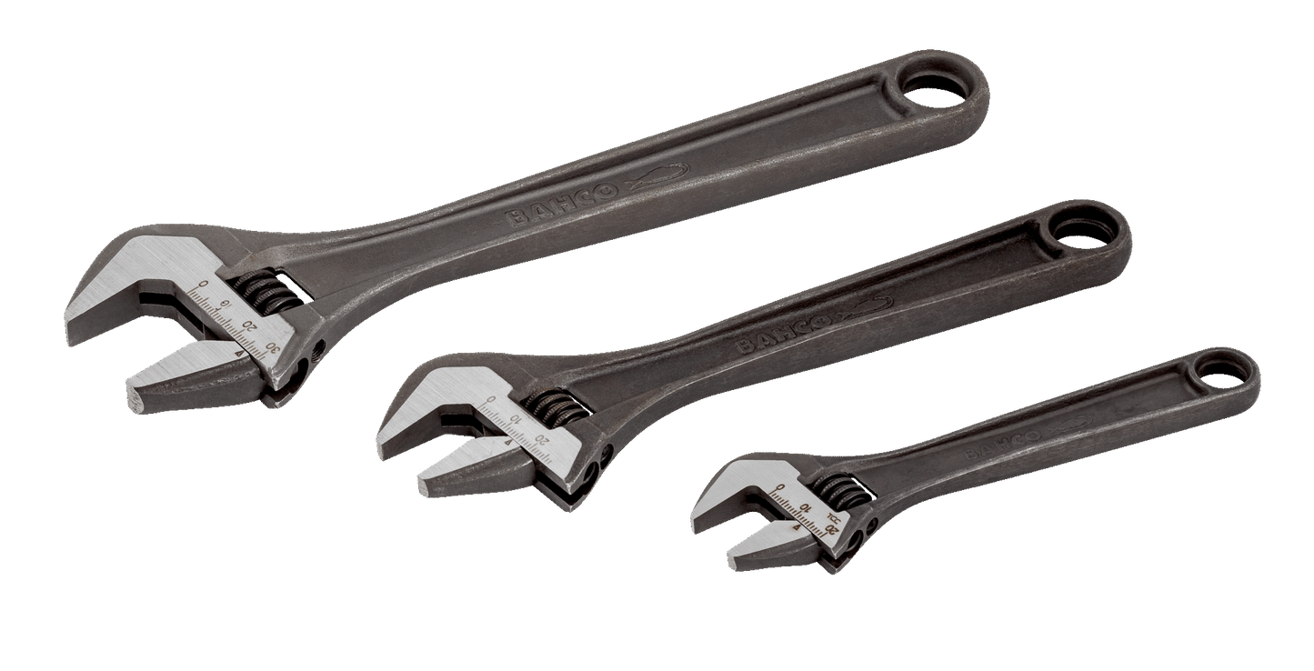 BAHCO Adjustable Wrench Set, 3 Piece