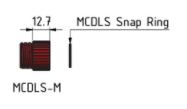 SubConn MCDLS-M Locking Sleeve, Red with snap ring