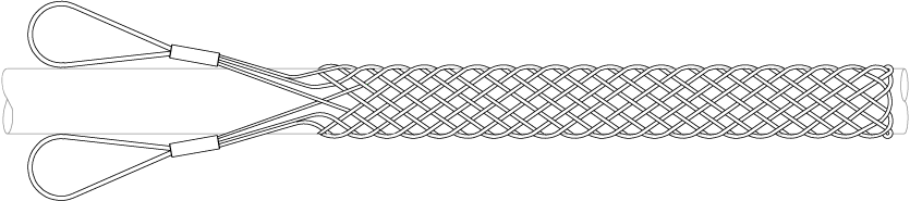 DE TYPE - DOUBLE EYE CABLE GRIPS - 6-13mm - Stainless Steel