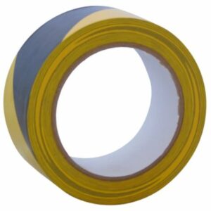 2" x 33m Self Adh. Hazard Tape (Black + Yellow) (WT398/6)