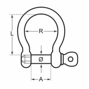 Bow Shackle - Screw Pin - Stainless Steel - Value