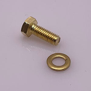 M6 x 16mm Brass Bolt and Brass Washer