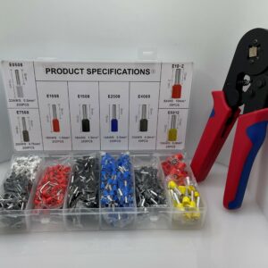 Bootlace Ferrule Crimper Set with 1200pc crimps