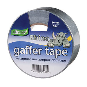 Rhino 50m Gaffa Cloth Tape 50mm Silver