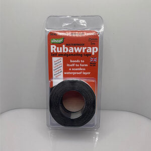 Self-Amalgamating Tape 25mm x 5m Black - Rubawrap